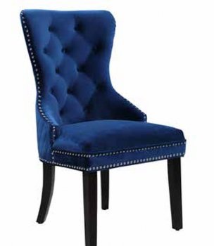 Bronx Dining Chair Set of 2 - Blue, Silver, Brown or Pink Fabric [ADDC-Bronx]