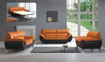 Leather Living Room with Sleeper Sofa [EFS-3411]