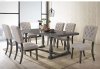 Bernard 7Pc Dining Room Set 66190 in Weathered Gray Oak by Acme