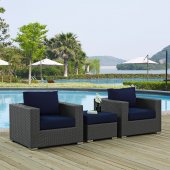 Sojourn Outdoor Patio 3Pc Sectional Set EEI-1891 by Modway