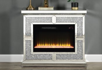 Noralie Electric Fireplace AC00512 in Mirrored by Acme [AMFP-AC00512 Noralie]