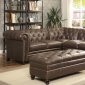 Roy Sectional Sofa 500268 Brown Bonded Leather Match by Coaster