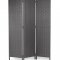 Black Weave Modern Outdoor Folding Screen and Storage Unit