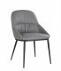 Kora Dining Chair Set of 2 in Dark Gray Leather by J&M