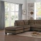 Savarin Sectional Sofa 8226DB in Dark Brown Fabric - Homelegance