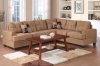 F7628 Sectional Sofa by Boss in Saddle Microfiber