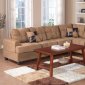 F7628 Sectional Sofa by Boss in Saddle Microfiber