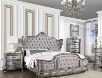 Ausonia Bedroom BD00603Q in Antique Platinum by Acme w/Options [AMBS-BD00603Q Ausonia]