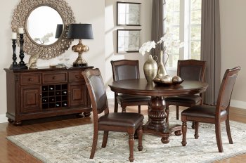 Lordsburg 5Pc Dining Set 5473-54 in Brown Cherry by Homelegance [HEDS-5473-54-Lorsdsburg]