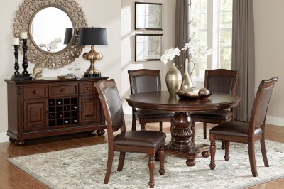 Lordsburg 5Pc Dining Set 5473-54 in Brown Cherry by Homelegance