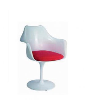 DC221 Set of 4 Dining Chairs in White & Red by At Home USA [AHUDC-DC221-Red]