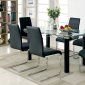 Walkerville I CM3361BK 5PC Dinette Set in Black, Glass, & Chrome