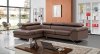 Caracas Sectional Sofa in Brown Full Leather by ESF