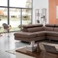 Caracas Sectional Sofa in Brown Full Leather by ESF