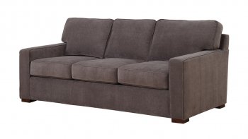 Collins Sofa & Loveseat Set in Grey Fabric w/Options [MSS-Collins Grey]