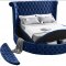 Luxus Velvet Bed in Navy by Meridian w/Options