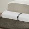 B153 Upholstered Bed in White Leatherette