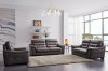 Richmond Sofa in Brown Half Leather by ESF w/Optional Items