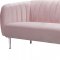 Willow Sofa 687 in Pink Velvet Fabric by Meridian w/Options