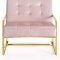 Pierre Accent Chair 523 in Pink Velvet Fabric by Meridian