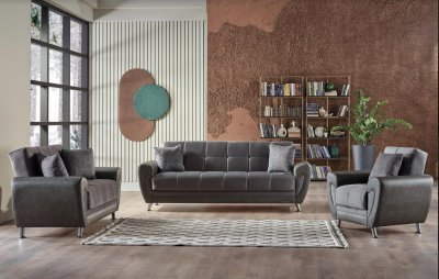 Duru Siena Antrasit Sofa Bed by Bellona w/Options