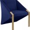 Rivet Accent Chair 593 in Navy Velvet by Meridian