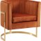 Carter Accent Chair 515 in Cognac Velvet by Meridian