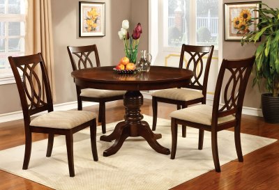 CM3778RT Carlisle 5Pc Dining Room Set in Brown Cherry w/Options