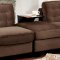 Clare Sofa CM6862 in Brown Padded Linen Fabric w/Options