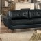 Deryn Sofa & Loveseat 8327BLK Black Leather Gel by Homelegance