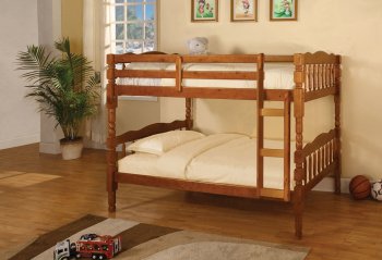 CM-BK606A Catalina Twin/Twin Bunk Bed in Oak [FAKB-CM-BK606A Catalina]