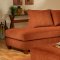 Terracotta Fabric Modern Sectional Sofa w/Optional Ottoman