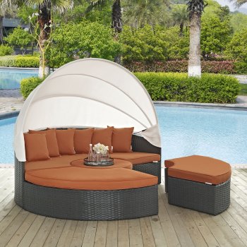 Sojourn Outdoor Patio Daybed EEI-1986 by Modway w/ Canopy [MWOUT-EEI-1986-Sojourn]