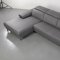 Mercer Sectional Sofa in Slate Gray Leather by Beverly Hills