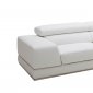 Chrysanthemum Mini Sectional Sofa 1576 White Eco-Leather by VIG