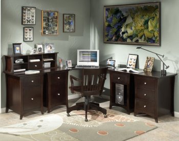 Espresso Finish Home Office Desk w/Options [HEOD-8741]