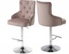 Claude Stool 709 Set of 2 in Pink Velvet Fabric by Meridian