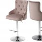 Claude Stool 709 Set of 2 in Pink Velvet Fabric by Meridian