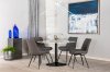 Bartole Dining Table 108020 in Marble & Black by Coaster