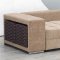 Two-Tone Fabric Modern Convertible Sectional Sofa w/Storage