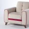 Fabio Plato Cream Sofa Bed in Fabric by Sunset w/Options