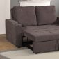 F6580 Convertible Sofa Bed in Cappuccino Fabric by Poundex