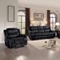 Bastrop Reclining Sofa 8230BLK in Black by Homelegance