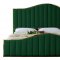 Jolie Bed in Green Velvet Fabric by Meridian w/Options