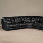 2010 Reclining Sectional Sofa in Black Bi Cast