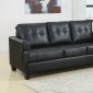 Samuel Sleeper Sofa 501680 in Black Leatherette by Coaster