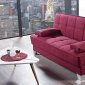 Nexo Sofa Bed Convertible in Burgundy Fabric by Mobista