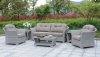 Bowbells 6PC Outdoor Patio Set CM-OS1829GY in Gray & Beige