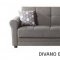 Divano Sofa Bed Convertible Choice of Color Fabric by Mobista