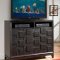 Ebony Finish Contemporary Bedroom w/Optional Case Goods